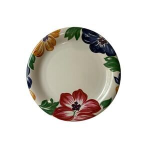 Furio 10 1/2” Plate Floral Pattern Vintage Stoneware Japan Retro - READ